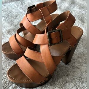 Wooden Platform Heels
